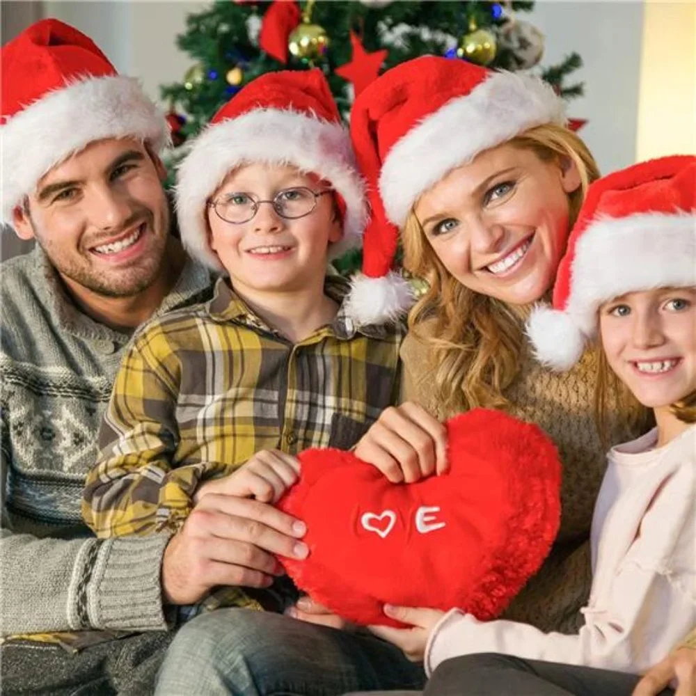Christmas Hat, Santa Hat, Xmas Holiday Hat for Adults, Unisex Velvet Classic Hat